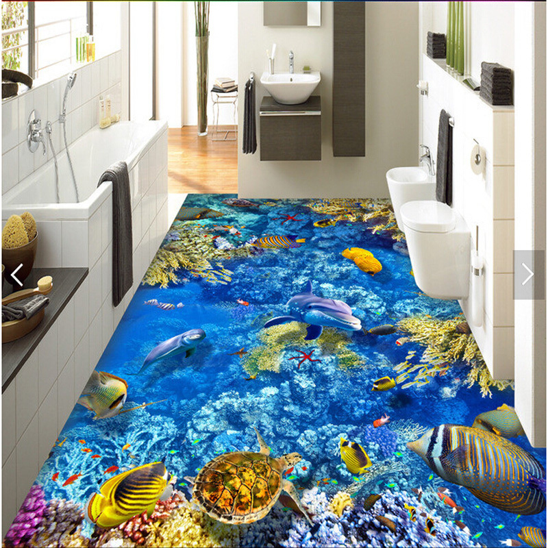 ocean dolphin sea water 3d bathroom tile