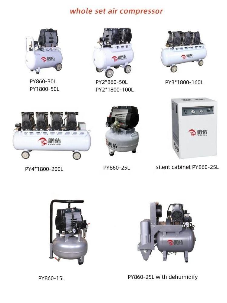 Wholesale Ac Brushless Multi Head Industrial Oilless Air Compressor For Jackhammer Spray Painting