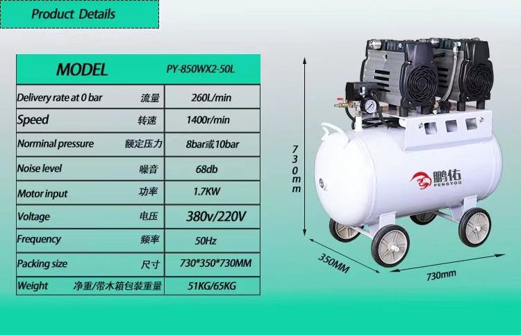 Sand Blasting And Pet Bottle Blowing Machine Aircompressor High Pressure Mini Portable Air Compressor