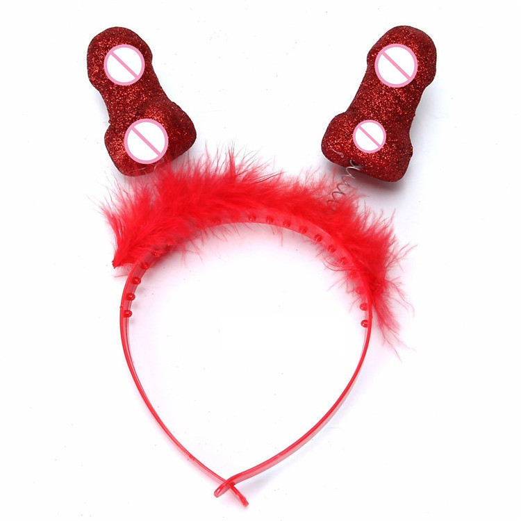 Bachelor Party Funny Headdress Hen Party Hair Hoop Headbands Girls Night Party Pink Willy Headband