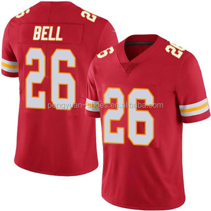 Best Quality #26 Le'Veon Bell #32 Tyrann Mathieu #17 Mecole Hardman #55 Frank Clark #95 Jones Stitched American Football Jersey