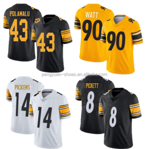 Best Quality #39 Minkah Fitzpatrick #43 Troy Polamalu #88 Pat Freiermuth #14 George Pickens American Football Jersey