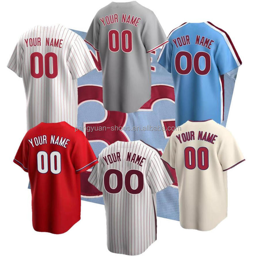 Best Quality Philadelphia Team Style Stitched Custom Your Name Number Logo Embroidered American Baseball Jersey