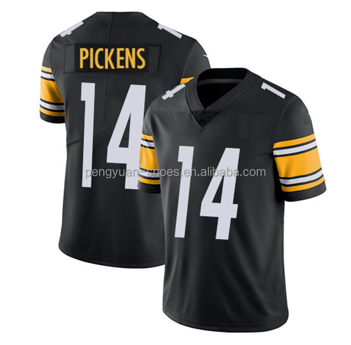 Best Quality #8 Kenny Pickett #14 George Pickens #39 Minkah Fitzpatrick #43 Troy Polamalu #90 T.J. Watt American Football Jersey