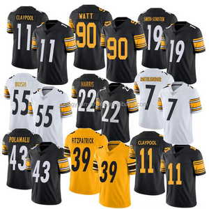 Best Quality #7 Ben Roethlisberger #11 Chase Claypool #90 T.J. Watt #22 Najee Harris #88 Pat Freiermuth American Football Jersey