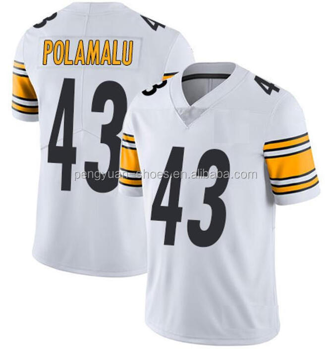 Best Quality #8 Kenny Pickett #14 George Pickens #39 Minkah Fitzpatrick #43 Troy Polamalu #90 T.J. Watt American Football Jersey