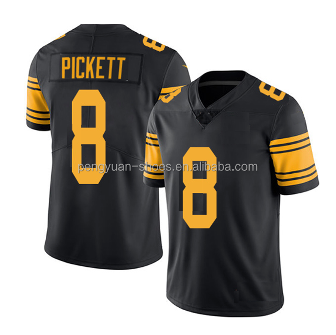 Best Quality #8 Kenny Pickett #14 George Pickens #39 Minkah Fitzpatrick #43 Troy Polamalu #90 T.J. Watt American Football Jersey