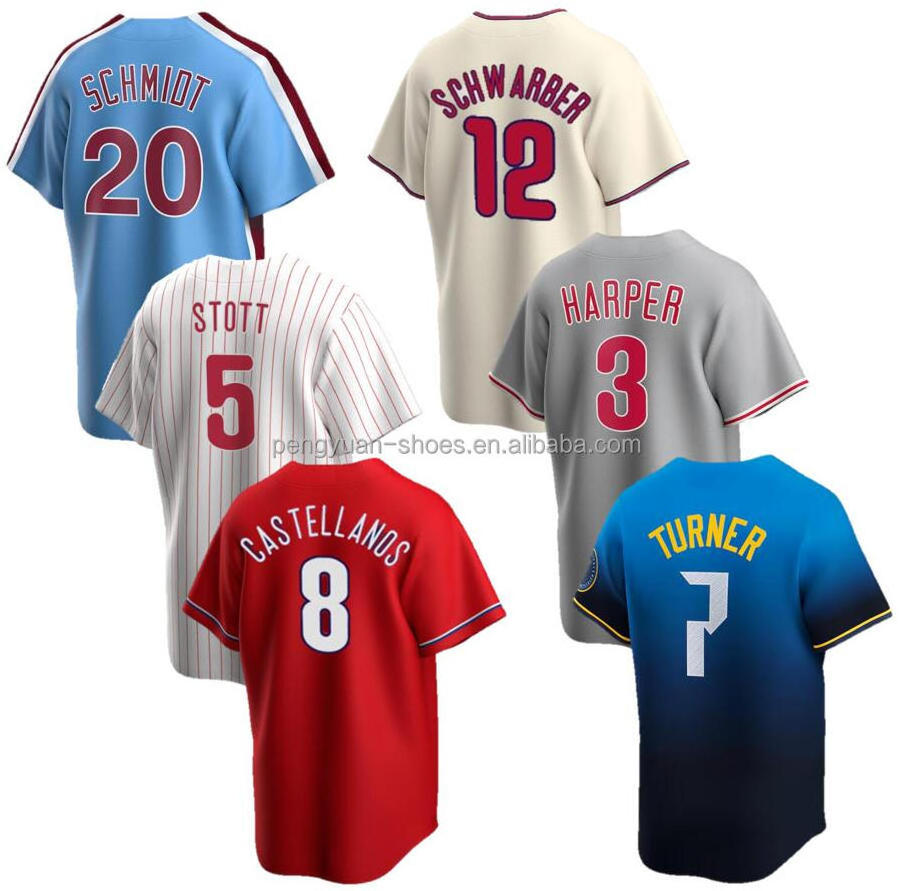 Best Quality Customizable Stitched #5 Bryson Stott #7 Trea Turner #12 Kyle Schwarber #3 Bryce Harper American Baseball Jersey