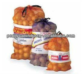 50cmx100c raschel mesh bags for sales, pe knitted raschel bags, fruit mesh bag package