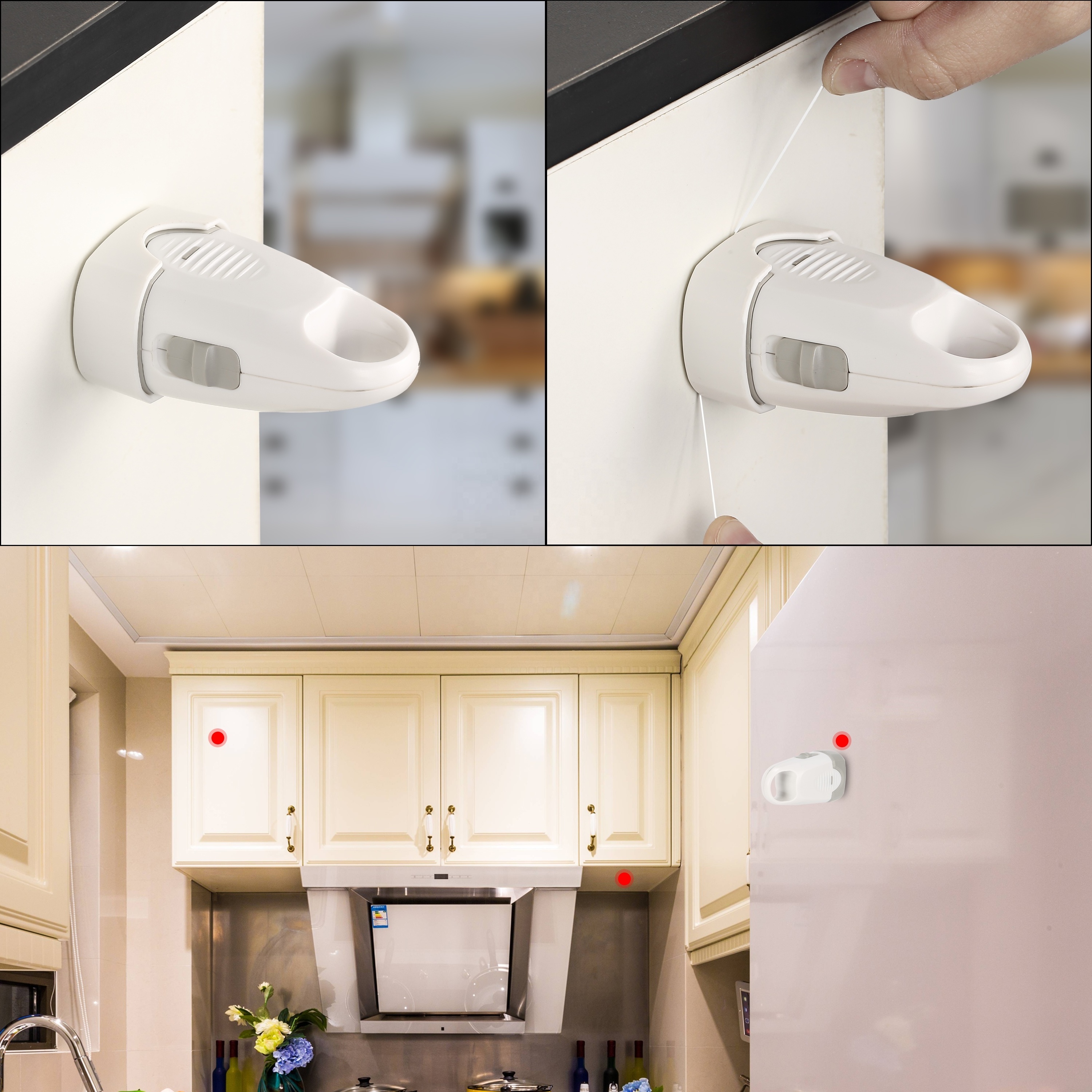 Baby Proofing Child Safety Magnetic Cabinet Drawer Locks Strong Adhesive Latches/