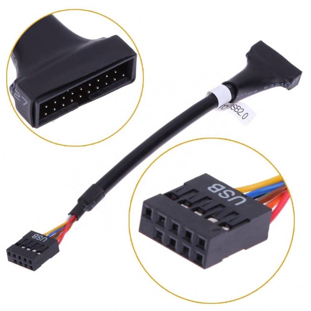 New USB 3.0 20 Pin Male to USB 2.0 9 Pin Motherboard Female Cable USB Converter Adapter for cd-rom /floppy drive panel