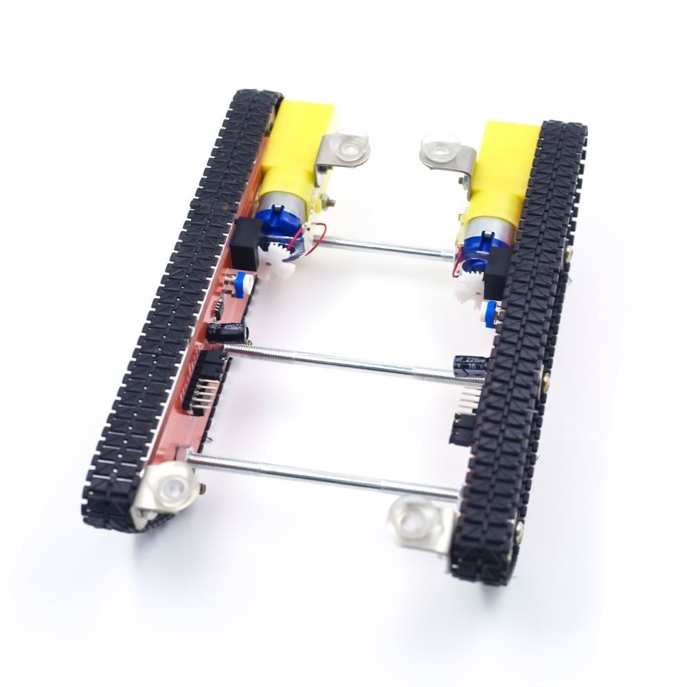 PENPOS Tank Robot Smart Car Chassis + Acrylic Plate Track Integrated 2 Motors