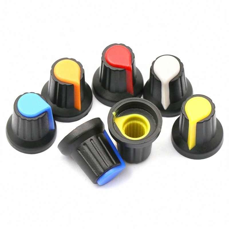 WH148 Potentiometer Knob Cover 15X17mm 6mm Shaft Hole AG2 China Wholesale Control Knob Audio Volume Plastic Work Discharge Knobs