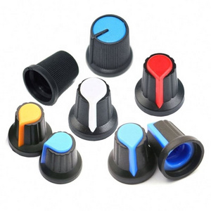 WH148 Potentiometer Knob Cover 15X17mm 6mm Shaft Hole AG2 China Wholesale Control Knob Audio Volume Plastic Work Discharge Knobs