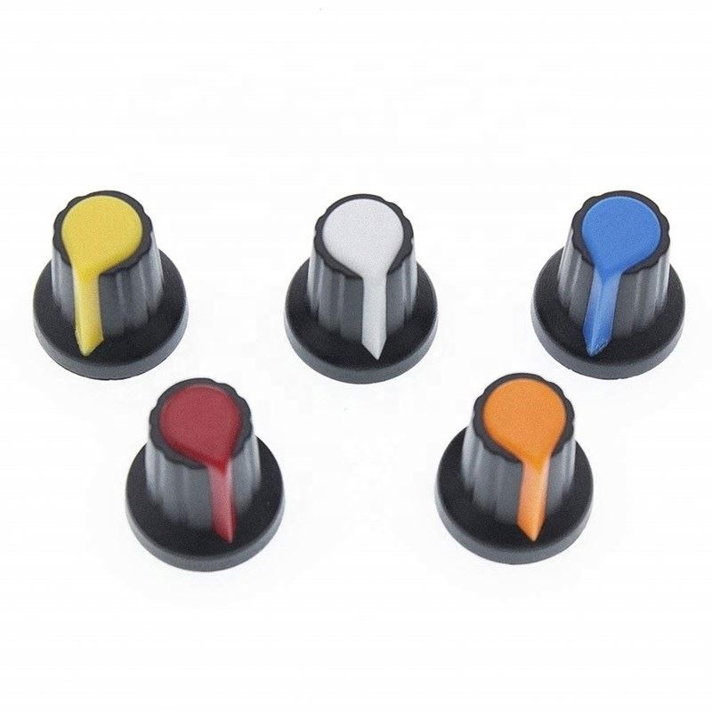 WH148 Potentiometer Knob Cover 15X17mm 6mm Shaft Hole AG2 China Wholesale Control Knob Audio Volume Plastic Work Discharge Knobs