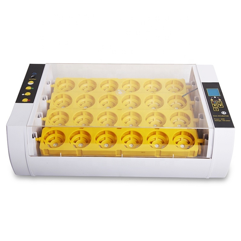 24 Eggs Incubator with Automatic Turning for Hatching Eggs LED Temperature Screen Egg Candle Automatic Water Addition for Hatchi