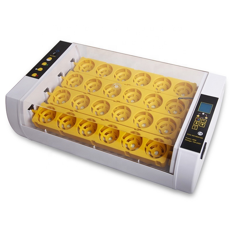 24 Eggs Incubator with Automatic Turning for Hatching Eggs LED Temperature Screen Egg Candle Automatic Water Addition for Hatchi