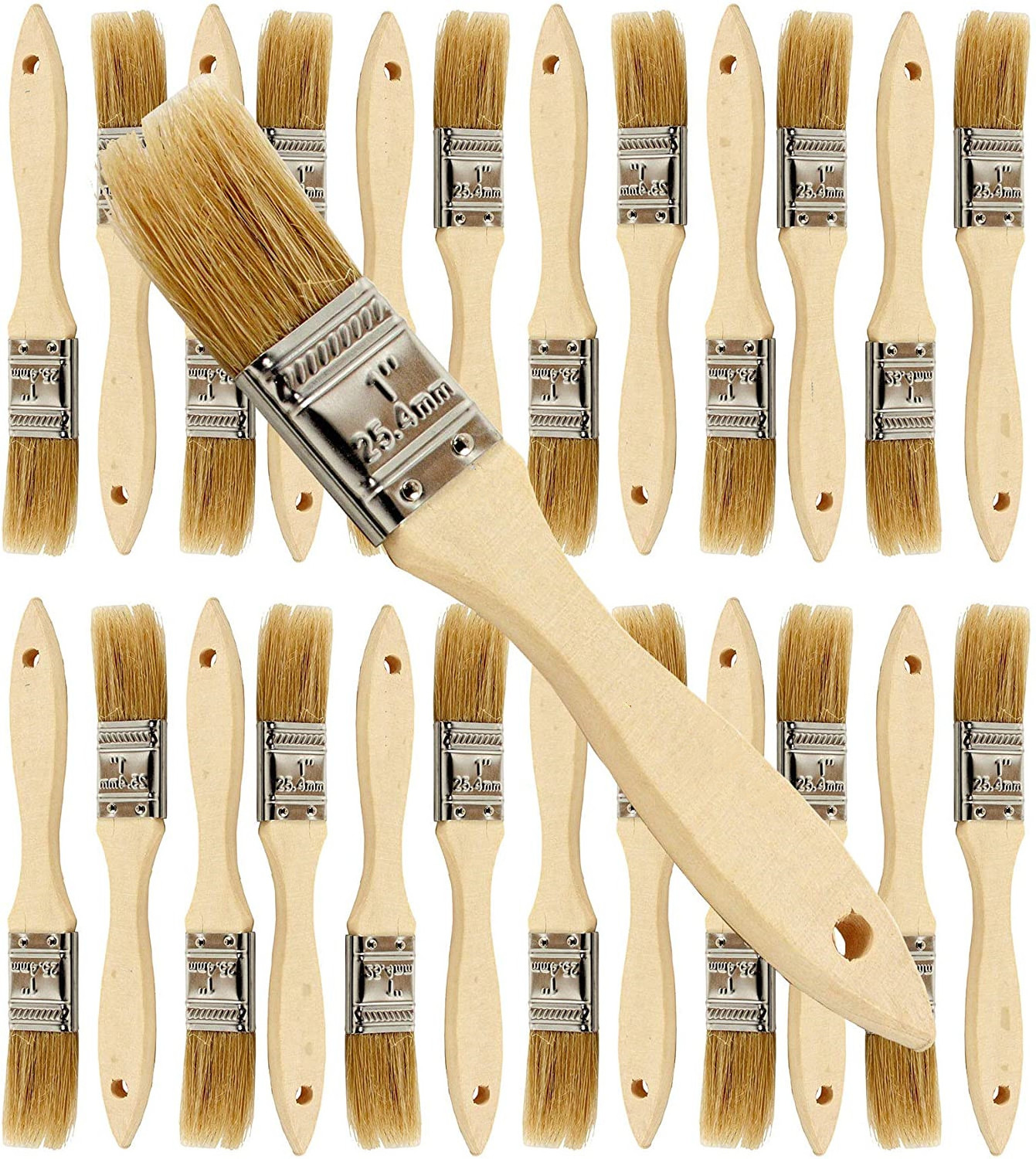 Hot Selling Natural White Bristle Chip Brush Art Artistics Brushes Natural Wooden Handle Oil Paint Brush Set