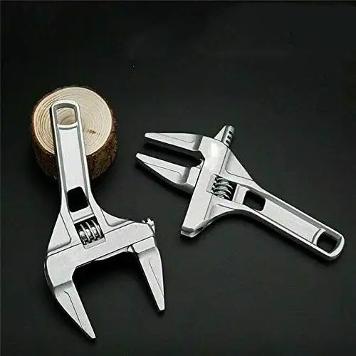 2024 Factory Various Sizes Professional Alloy Small Lightweight Extra Wide Adjustable Spanner Short Handle Adjustable Wrench