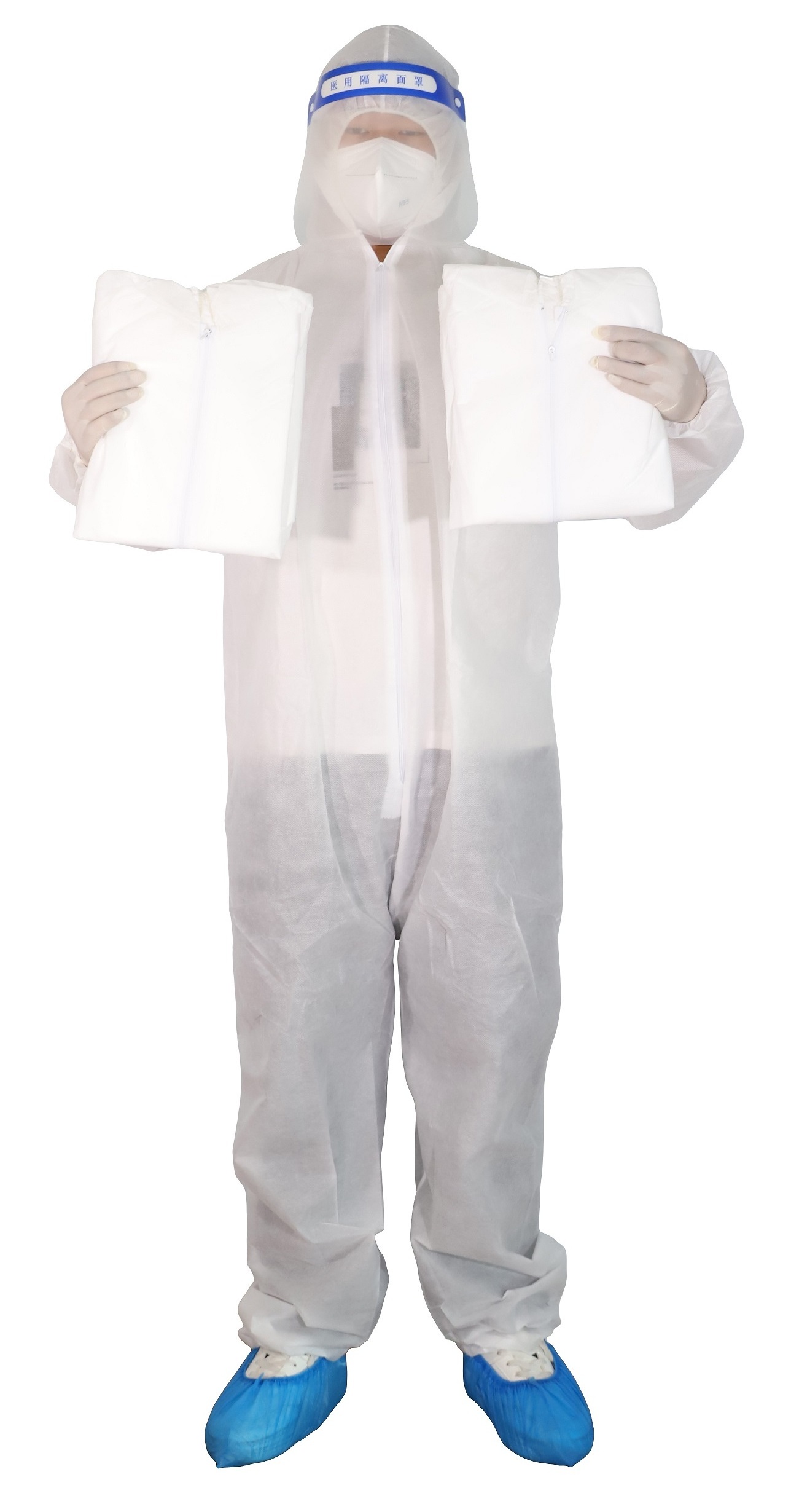 Multifunctional Household  Laboratorial Use Disposable Protective Clothing with Cap and Shoe Cover Civil Clothing