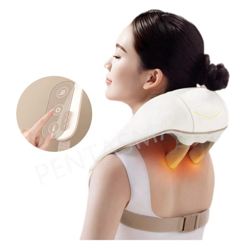 Best Seller Portable Neck Body Massager Heated 6D Kneading Design Intelligent Electric Wireless Neck Massager