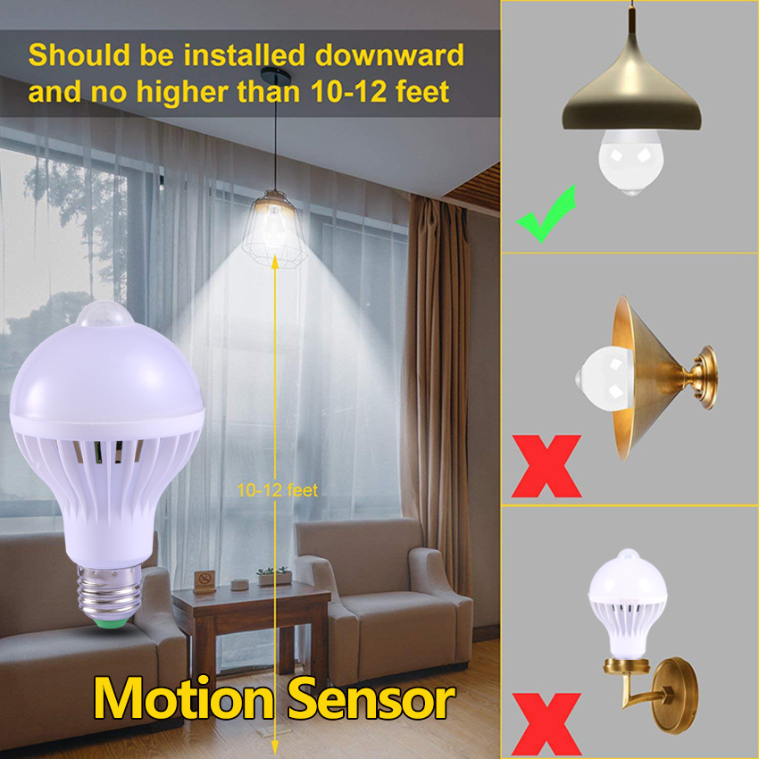 High Quality Led Bulb Sensor Smart Infrared Pir Motion Sensor Light Bulb Motion Sensor Led Light Bulb