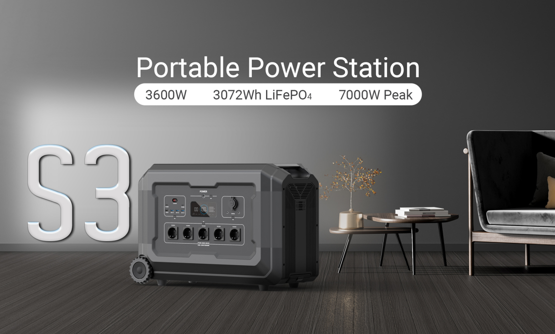 Home energy storage Smart LiFePO4 UPS Solar Power Station 3600W Portable Solar Generator With App, Wifi, Bluetooth