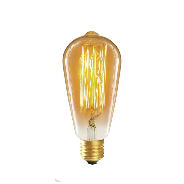 Led Bulb Dimmable Amber Warm Yellow Light Brightown E26 Base Vintage 6W Led Filament Bulb