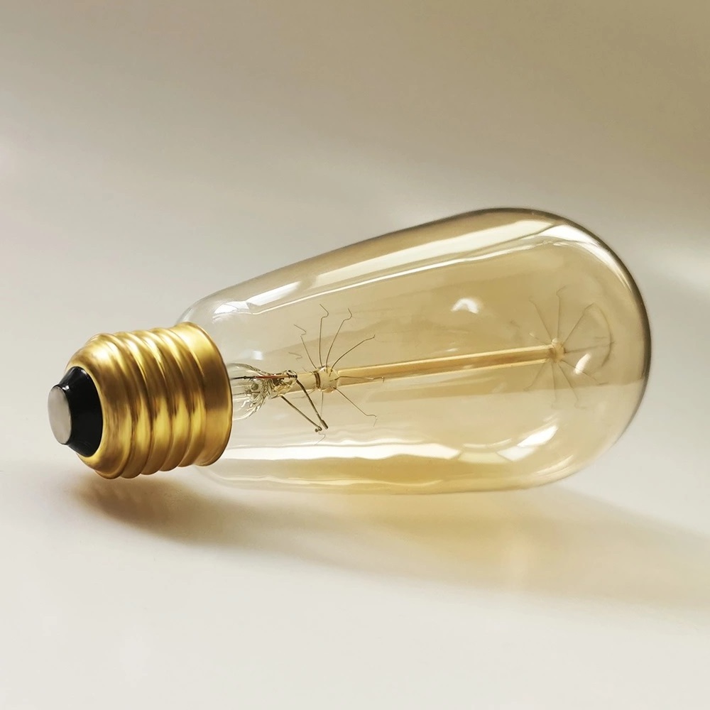 Led Bulb Dimmable Amber Warm Yellow Light Brightown E26 Base Vintage 6W Led Filament Bulb