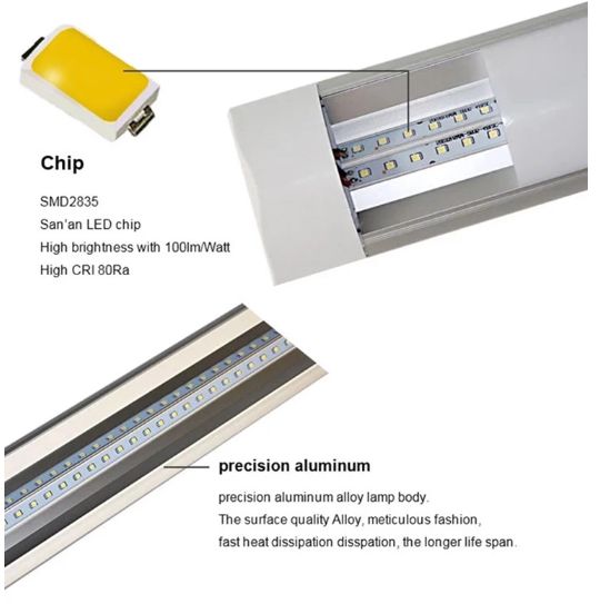 Brightness Indoor Motion Sensor Light Long Tube Lamp Office Lighting High Power Batten Fixture Interior Led Ceiling Light Tube