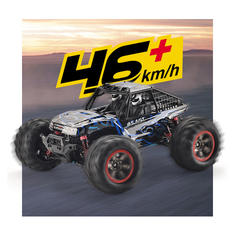 Color Box 2022 Upgraded 1:10 High Speed Remote Control Car 46km/h+ Off Road RC Trucks Plastic for All Adults Kids 6 Pcs 2 Hours