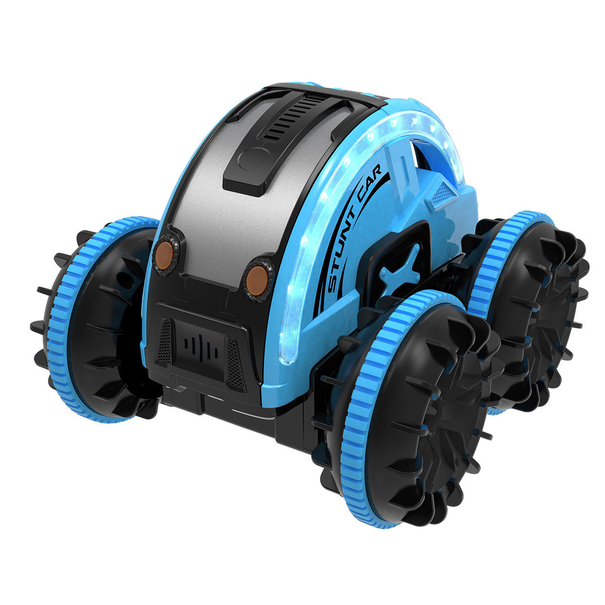 2.4Ghz 4WD waterproof Stunt Car Remote Control RC Car Tires LED Lights Waterproof All Terrain Stunt Car Toy