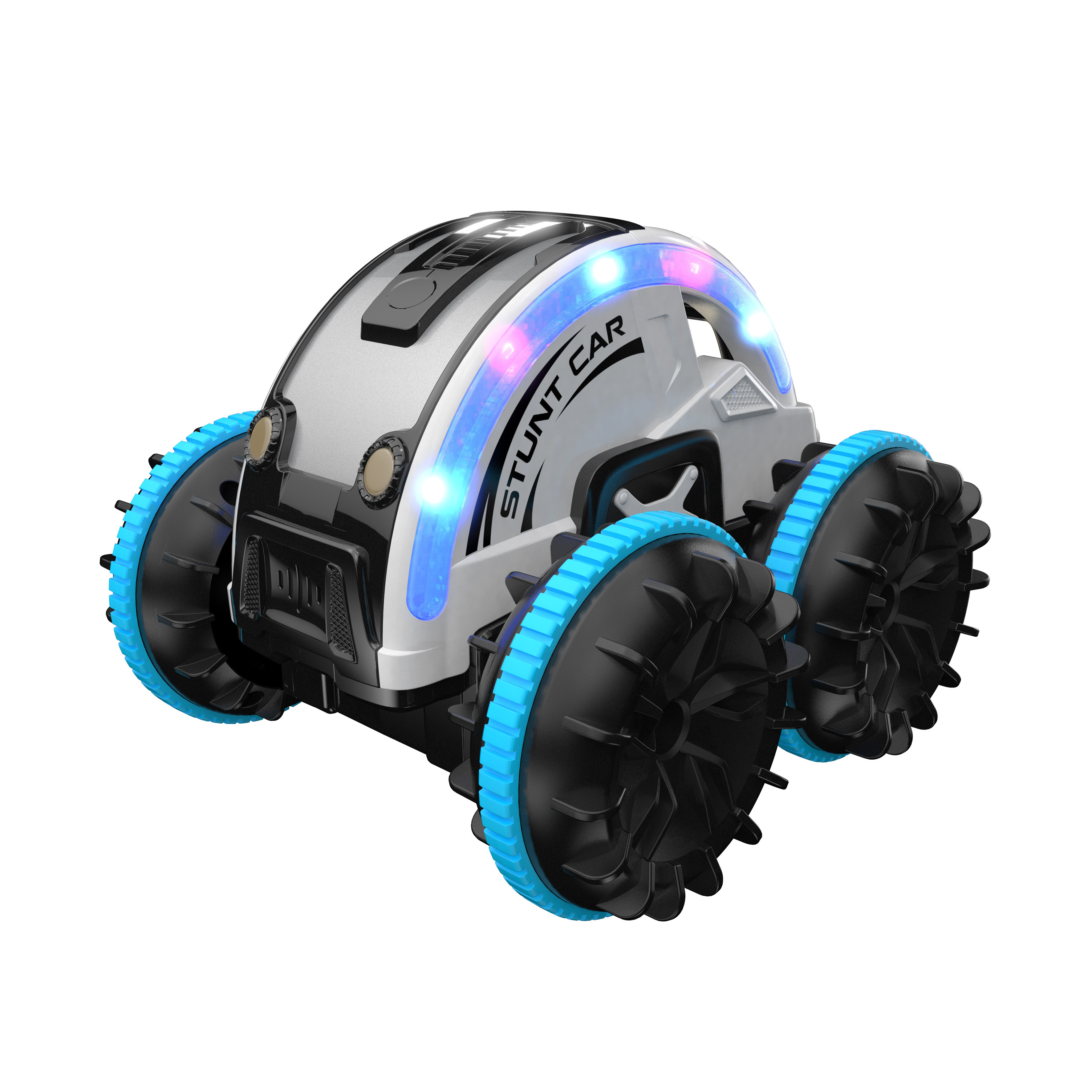 2.4Ghz 4WD waterproof Stunt Car Remote Control RC Car Tires LED Lights Waterproof All Terrain Stunt Car Toy