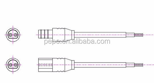 Waterproof insulated dc power connector for faucet tap sensor