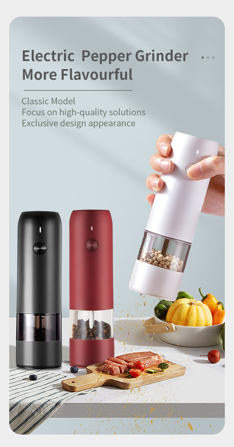 Eco Friendly Kitchen Gadget Electric Pepper mill salt and pepper set spice grinder accesorios de cocina