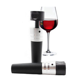 Silicone Wine Saver Bottle Cork Custom Vacuum Wine Bottle Stopper Set Air Pump And Stopper Functions Reusable Plug Cork