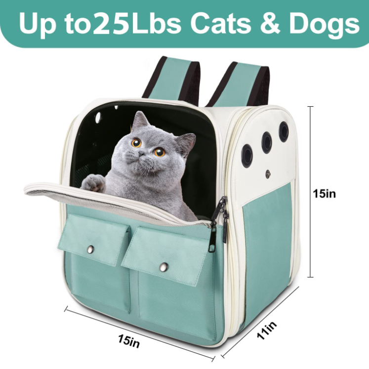 Breathable Pet Backpack Cat Bag for Small Dogs and Cats Outdoor Travel Pet Carriers