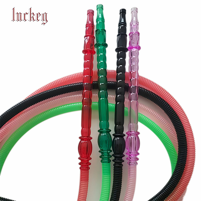 1.8m Good Quality  Plastic PE  Hookah Hose with Acrylic handle  Disposable Shisha pipe  hookah tube