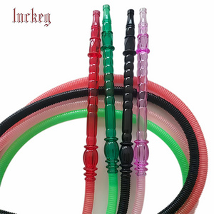 1.8m Good Quality  Plastic PE  Hookah Hose with Acrylic handle  Disposable Shisha pipe  hookah tube