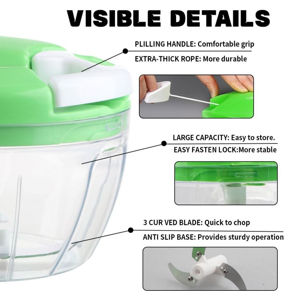 kitchen hand held manual portable food processor fruit vegetable mincer masher garlic chopper