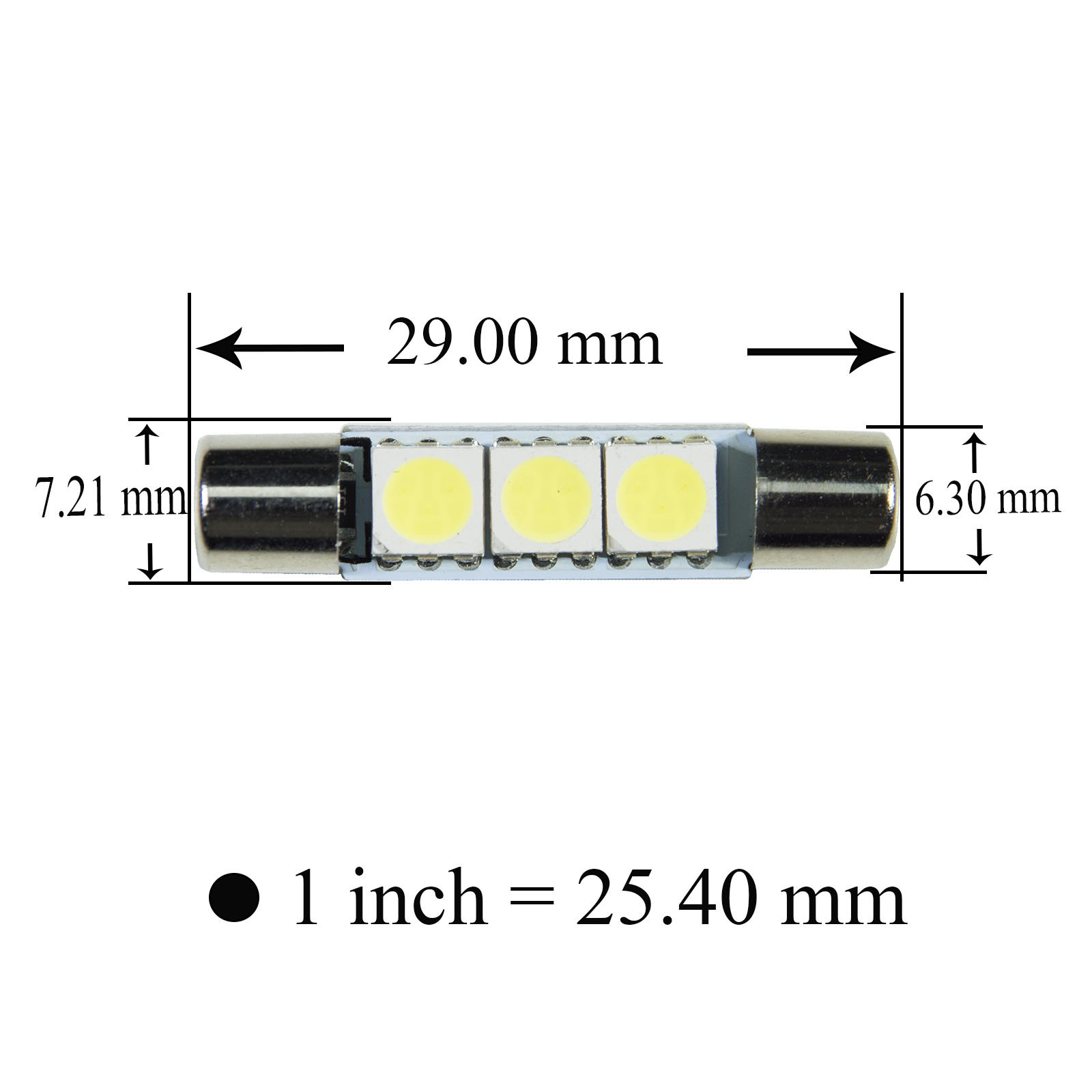 Car LED Festoon Light 5050 SMD 28mm 31mm 36mm 39mm 41mm Universal Automotive Roof Light Accessories (White Light) PA