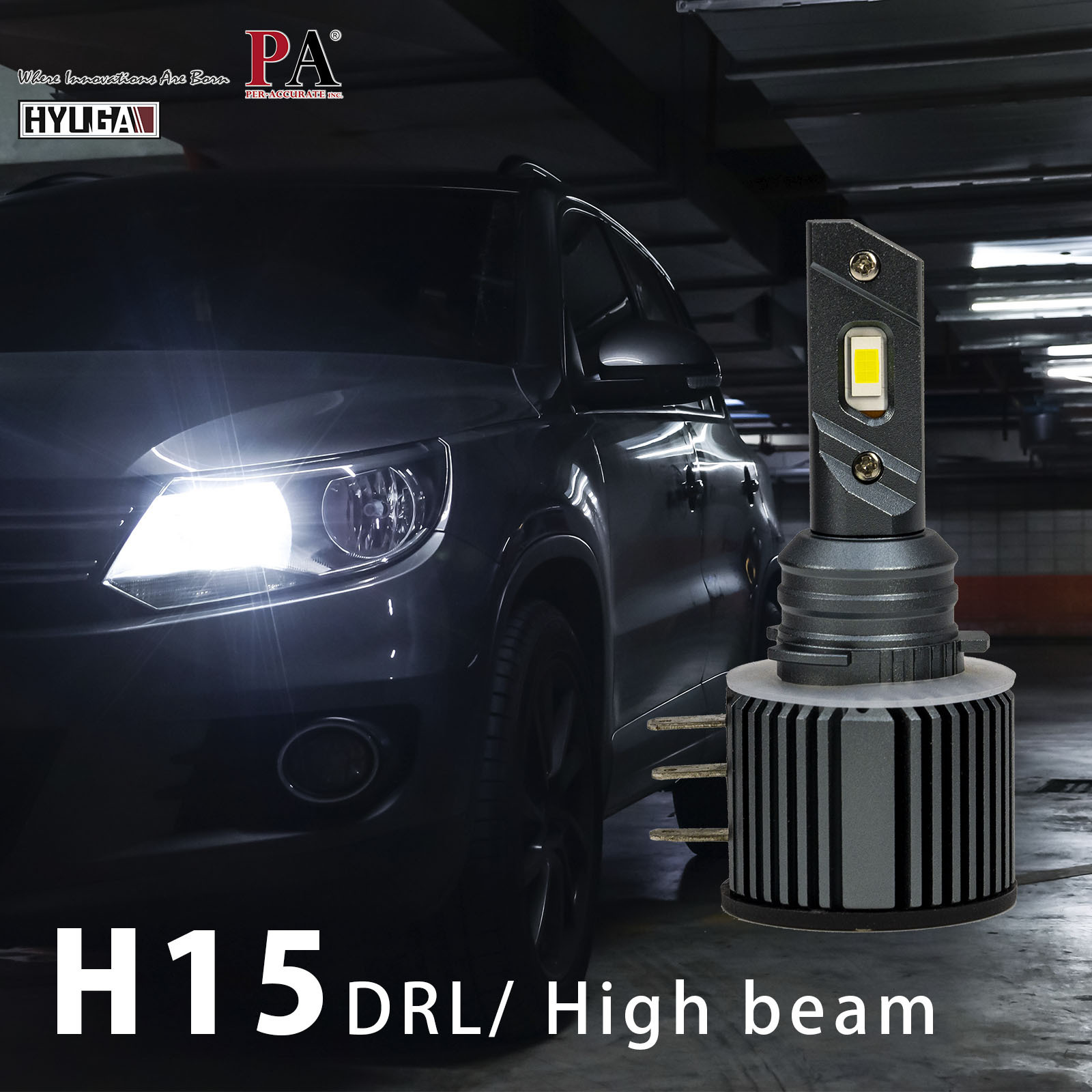 H15 DRL / High Beam CANBUS LED Headlight High Lumen 2600LM