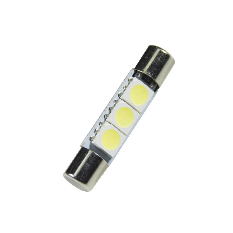 Car LED Festoon Light 5050 SMD 28mm 31mm 36mm 39mm 41mm Universal Automotive Roof Light Accessories (White Light) PA