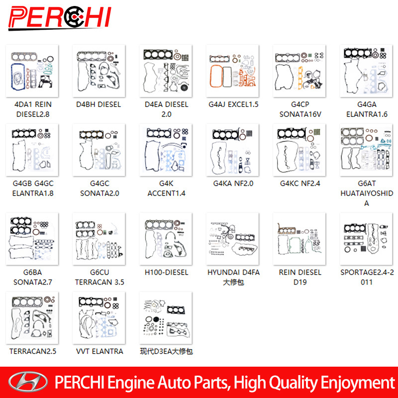 Engine  Parts Head Gasket Kit for Hyundai 4GA1 G4KC H100 G4CS G4CP G4JS G4KA D4BH G4KE G4P VVT G4GB Head gasket set manufacturer