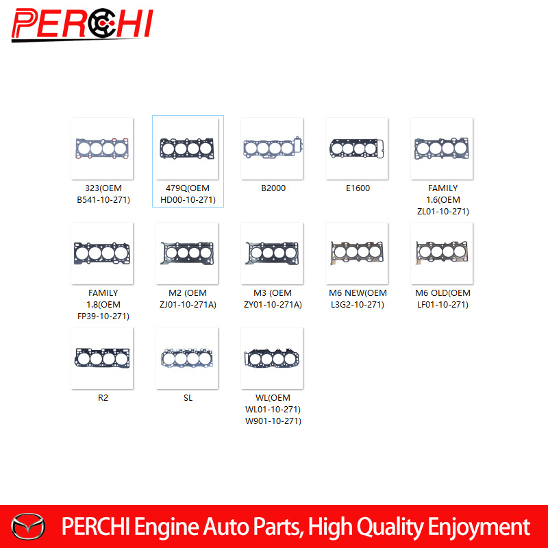 For MAZDA B6/323 FS/626 FP MPV HD/929 ZM M3-1.6 F2/B2200 F8/E1800 LF/M6 WL SL M2-1.3 Engine Auto Parts Cylinder Head Gasket Kit