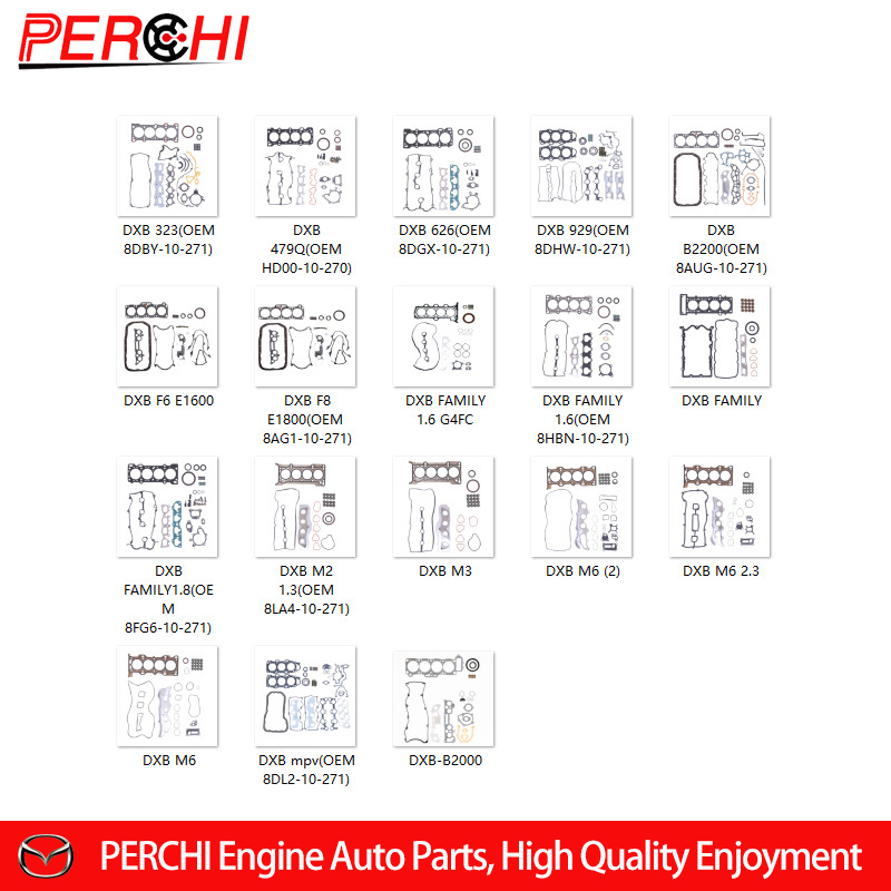 For MAZDA B6/323 FS/626 FP MPV HD/929 ZM M3-1.6 F2/B2200 F8/E1800 LF/M6 WL SL M2-1.3 Engine Auto Parts Cylinder Head Gasket Kit