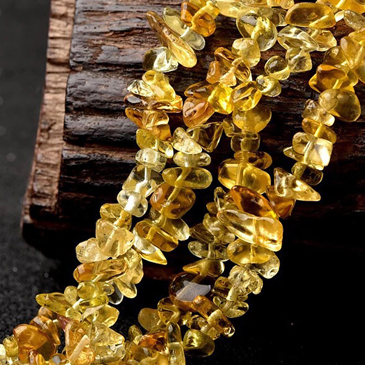 wholesale gems beads citrine tumble for necklace design crystal citrine chips gemstone bracelet bead