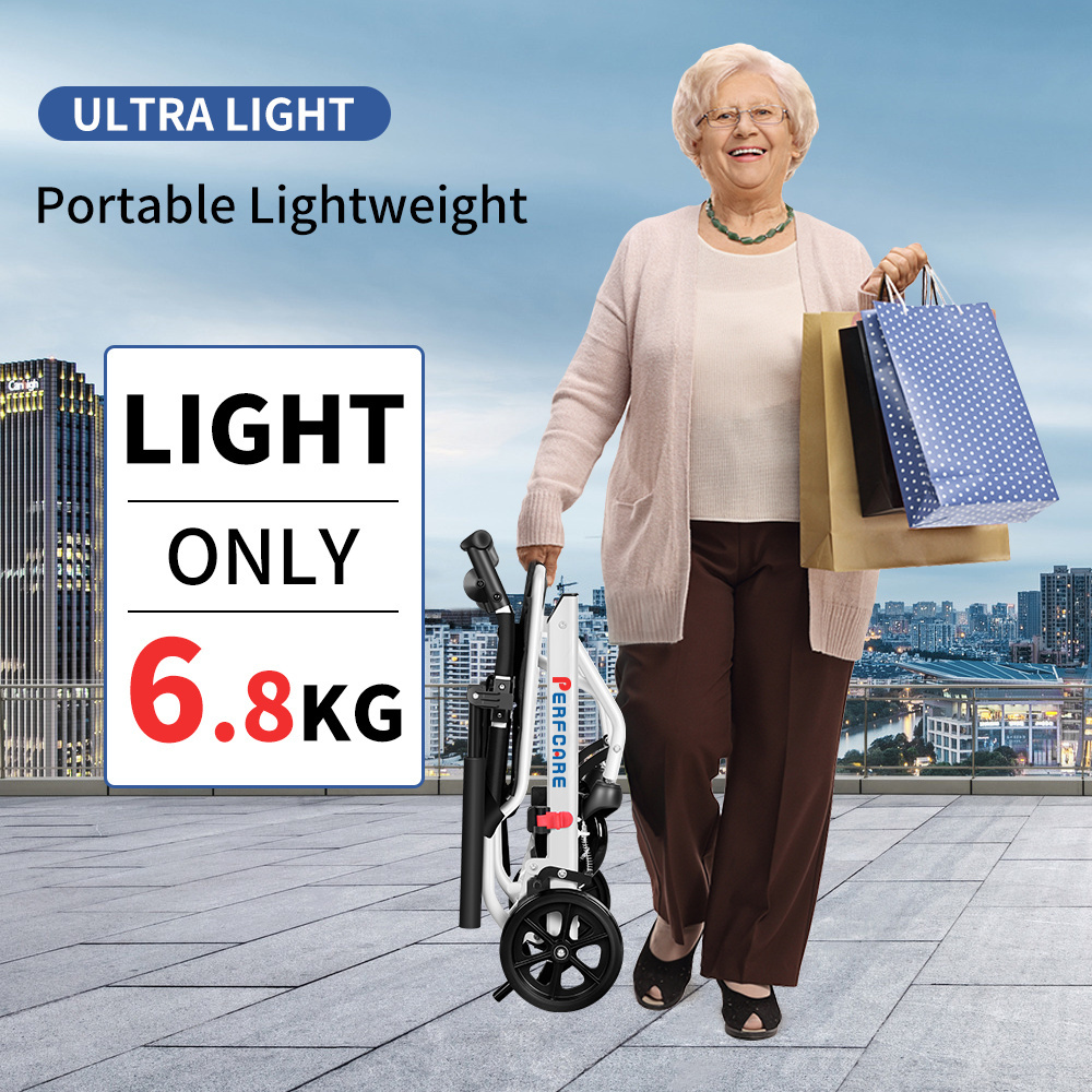 Elderly Portable Ultra Light 6.8kg Aluminum Sport All Terrain Manual Wheel Chair Lightweight Wheelchair