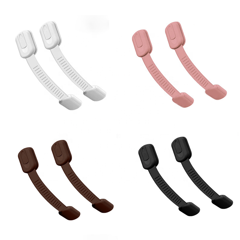 ABS PE Protective Brown Safety lock Child Safety Drawer Cabinet Strap Locks To Baby Proof Childproof Door Safety Lock