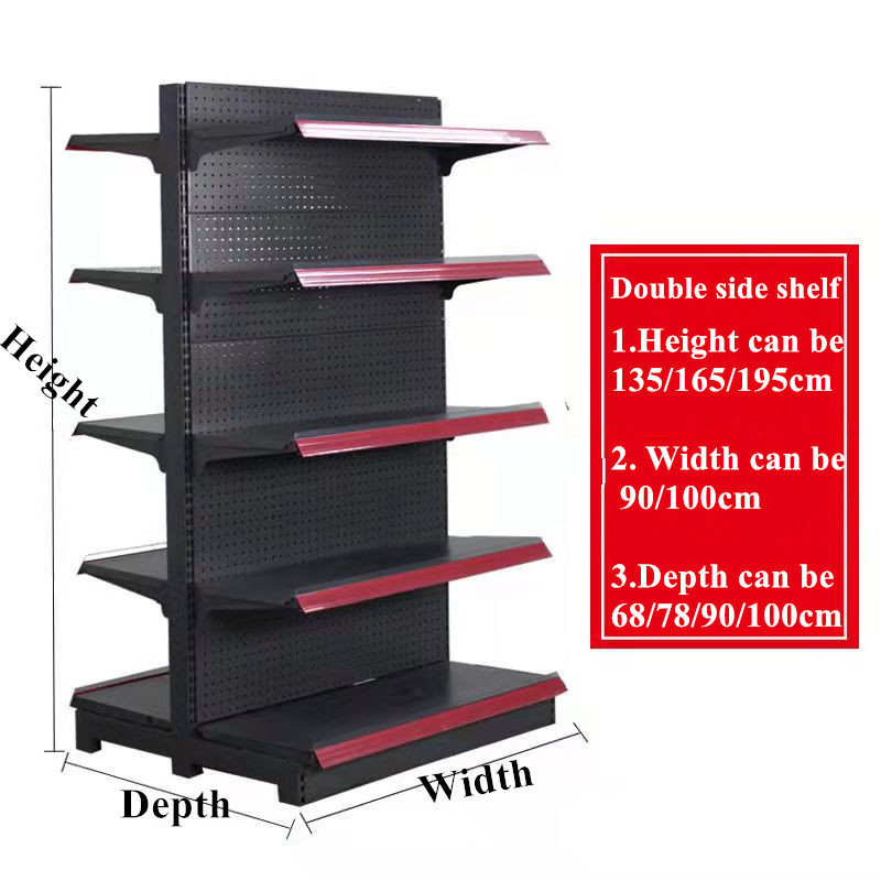 most popular retail store rack supermarket shelf gondola shelving  for display customized